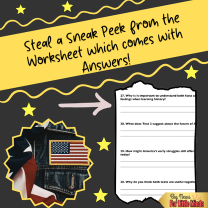 2 Texts 1 Nation, America at 250, Compare & Contrast Pack, 30 Questions & Answers!