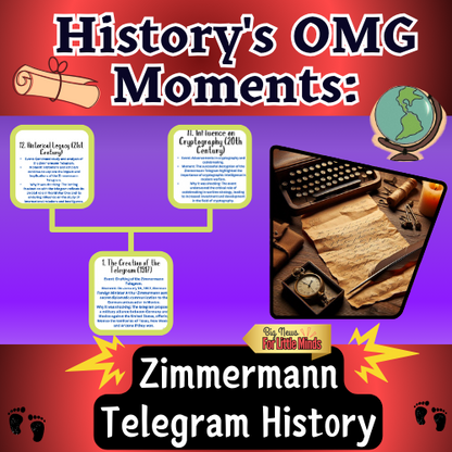 The Zimmermann Telegram "A Turning Point in World History" Kids Facts & Freebie