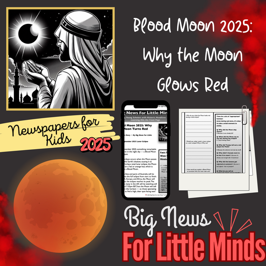 Blood Moon 2025: Meaning of the Red Glow in Kids' Article Pack & Freebie Worksheets