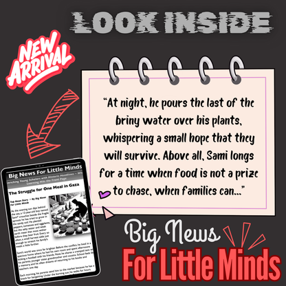 Gaza Hunger Diary: The Journey of One Meal: Kids Article on True Events! #FREEBIES