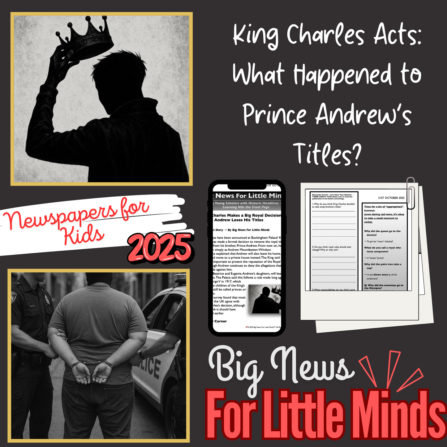 Prince Andrew Loses His Royal Titles: King Charles Shakes things Up! (Kid's News)