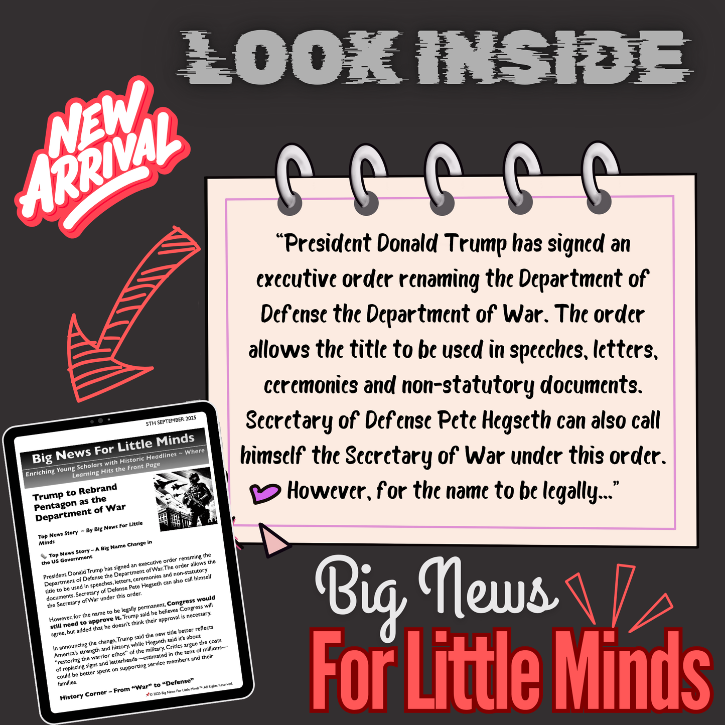 Department of War: Trump Rebrands Department of Defence (Pentagon) Article Pack with Freebies