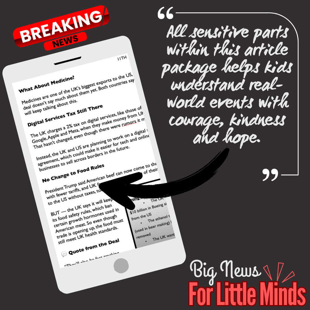 UK-US Tariff Deal 2025: What You Should Know About Tariff Talks. Kids Article Pack with TWO Freebies!