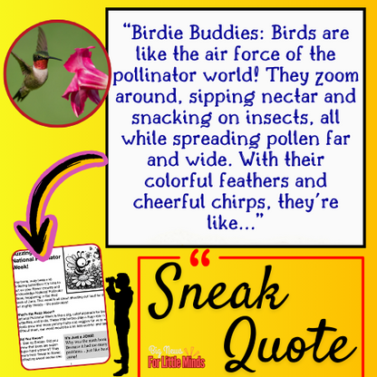 National Pollinator Week: Kids Article Package with FREE Worksheets & Activities
