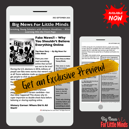 Fake News Alert: Think Before You Click! Kids Article Package with Freebie Worksheets