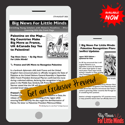 Palestine Recognition by France, UK & Canada + USA's Stance! Kids' Article Pack