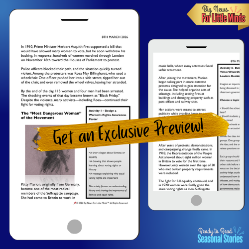 The Suffragettes: Girls Who Changed the Rules of Democracy: Women's History Month Article Pack!