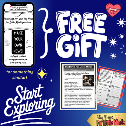 National Hot Chocolate Day (January 31st) Sip, Smile & Learn! Article Package & More!