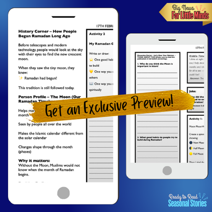 2030: Two Ramadans in One Year? Kids Informational Pack with Prompts & Activities!