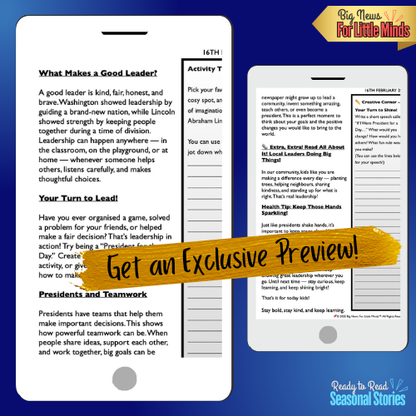 Presidents’ Day Party: Leadership & History Article Package for Kids in February!
