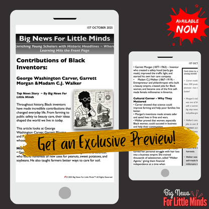 Legacy of Black Inventors in USA's History: Kids Article Pack 4 Black History Month