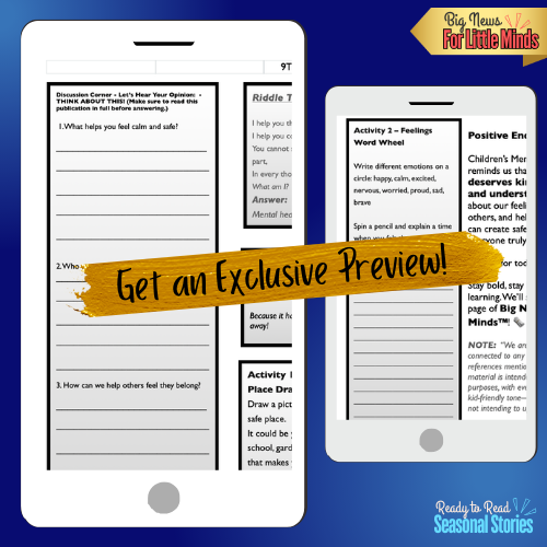 Children’s Mental Health: Big Feelings, Big Support! Kids Article & Freebie Pack!