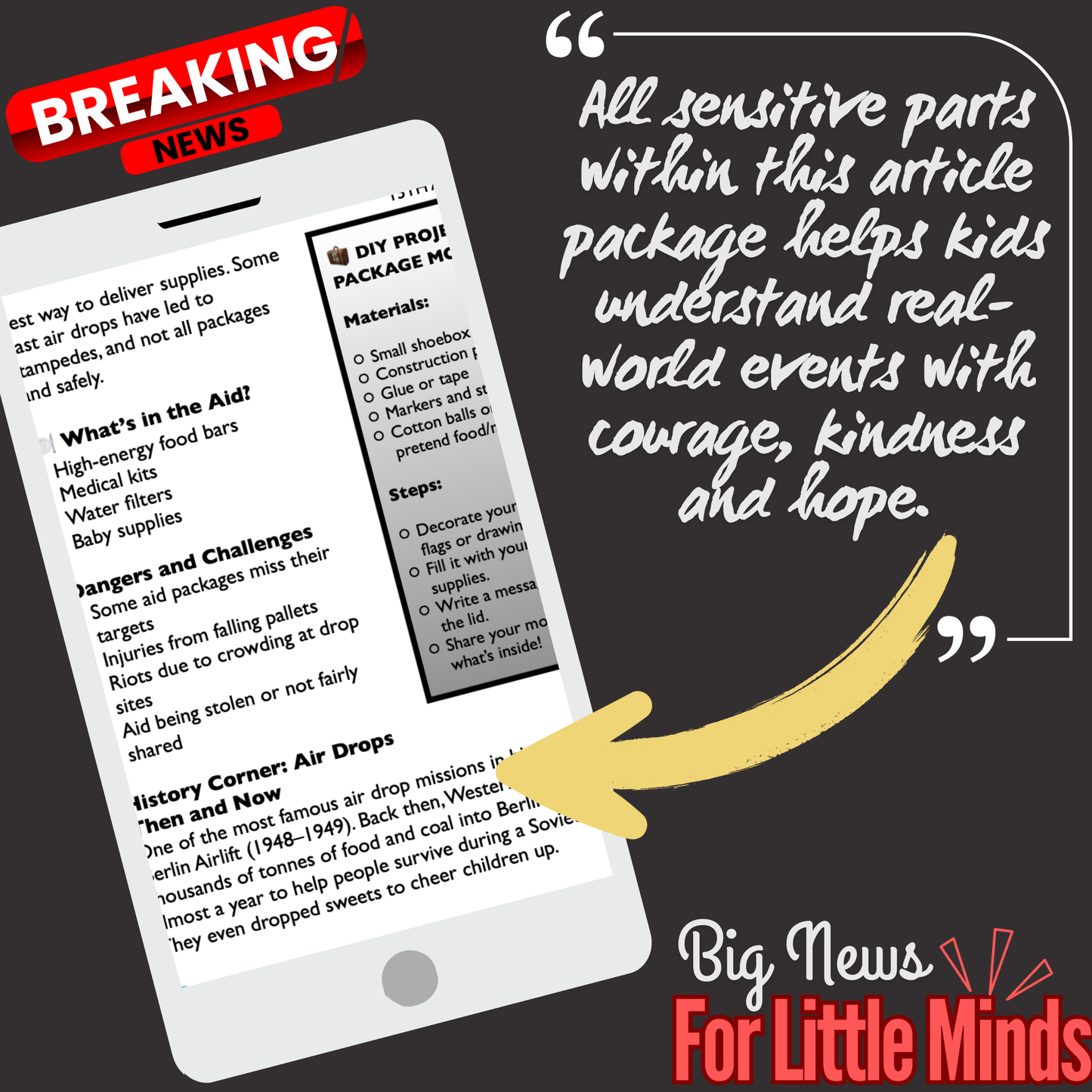 How Aid Reaches Gaza: A True Story for Kids & Freebie Worksheets in Article Pack