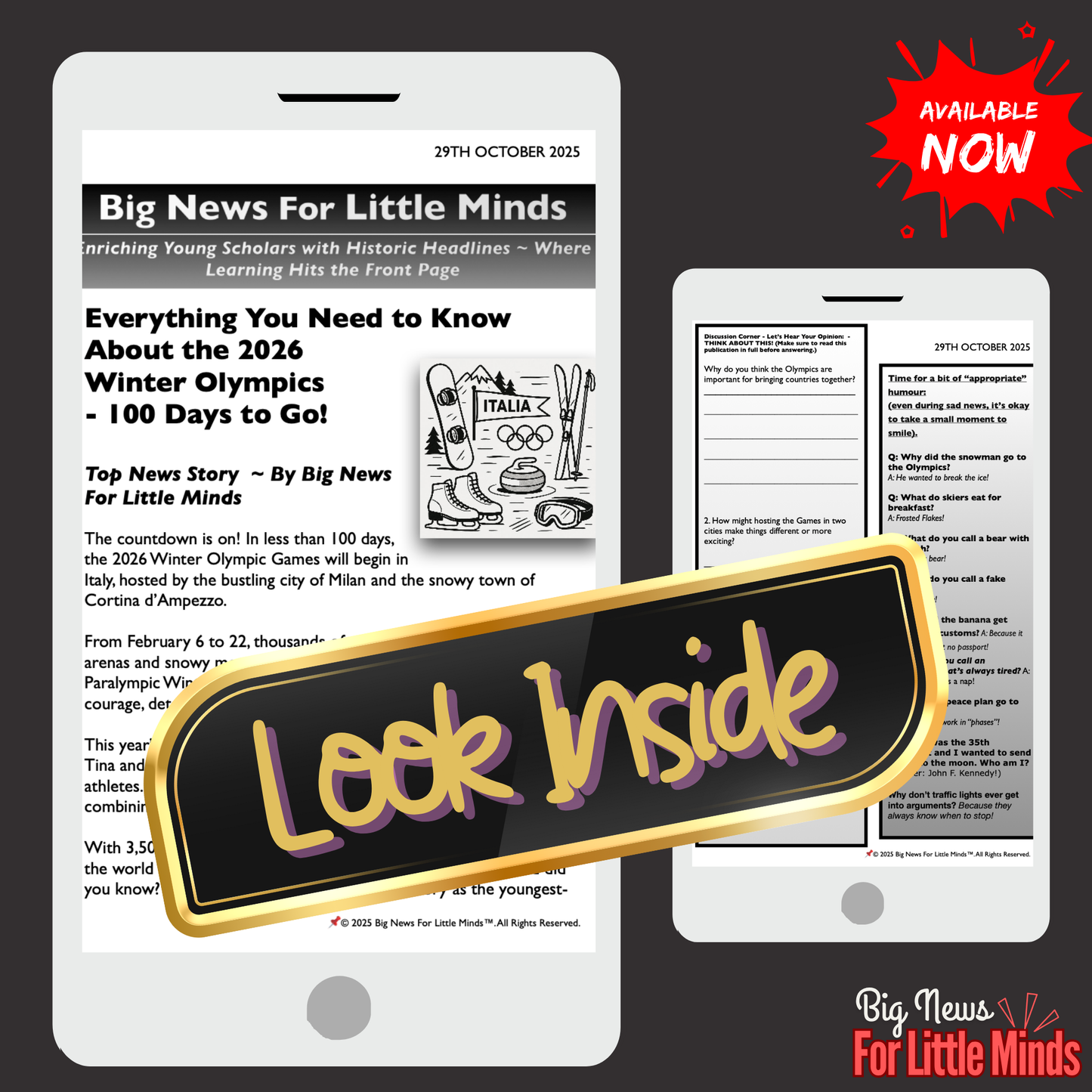 2026 Winter Olympics Kids Article Pack on this Upcoming Event! (Freebies included!)