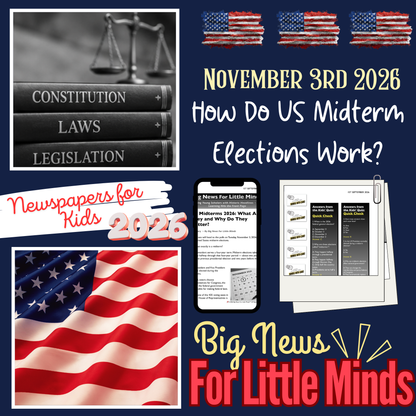 2026 US Midterms Made Clear! Elections, Congress & Government in Kids News Pack!