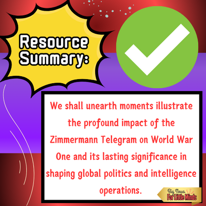 The Zimmermann Telegram "A Turning Point in World History" Kids Facts & Freebie