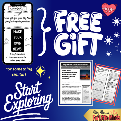 2030: Two Ramadans in One Year? Kids Informational Pack with Prompts & Activities!