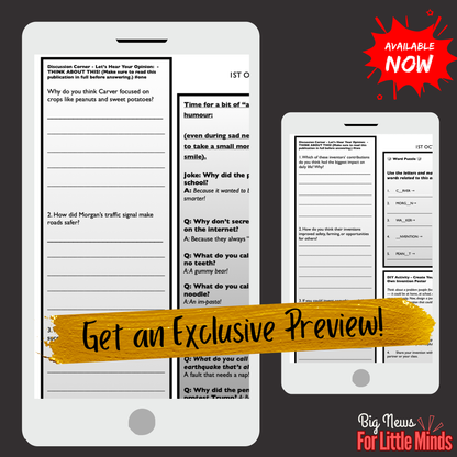 Legacy of Black Inventors in USA's History: Kids Article Pack 4 Black History Month