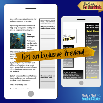 National Pollinator Week: Kids Article Package with FREE Worksheets & Activities