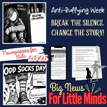 Anti-Bullying Week 2026: Break the Silence Newspaper, Reading & Activities PACK!