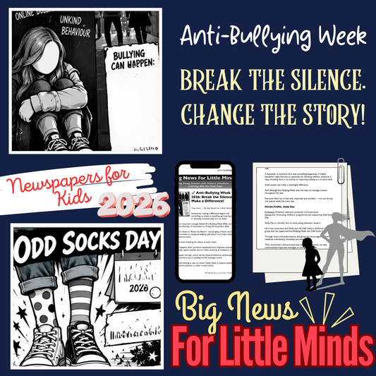 Anti-Bullying Week 2026: Break the Silence Newspaper, Reading & Activities PACK!
