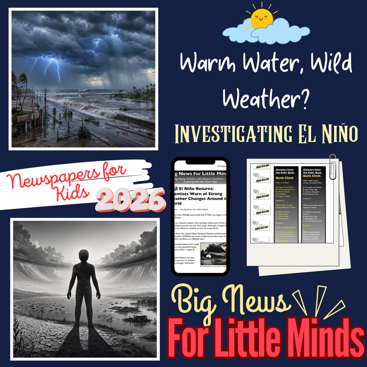 El Niño & Extreme Weather in 2026: Kids News Pack + Critical Thinking & Activities