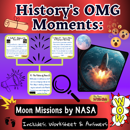 Shocking Moon Missions by NASA – Fast Facts for Kids with Questions & Answers!