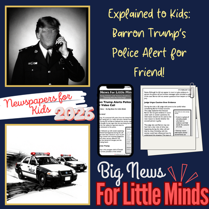 Barron Trump's Concerned Call Leads to Court Caution: Kids Newspaper Pack!