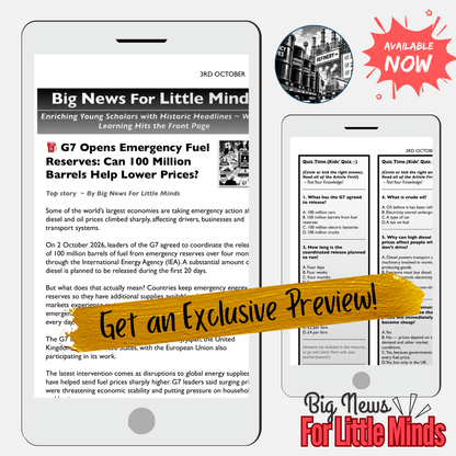 Inside the G7’s 100 Million Barrel Plan as Emergency Fuel is Released! Kid News Pack