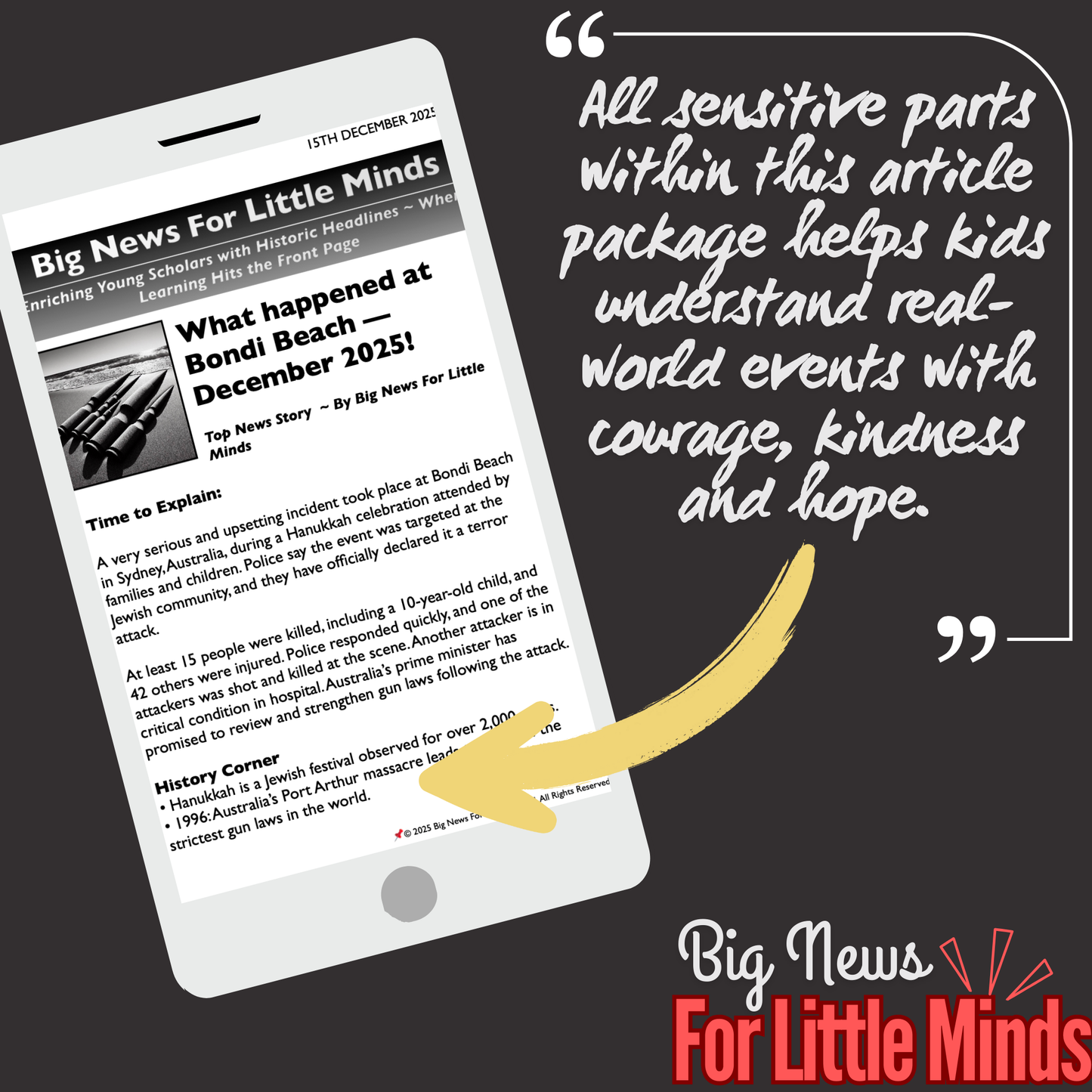 Bondi Beach Tragedy Terror & Bravery ~ News Pack for Students