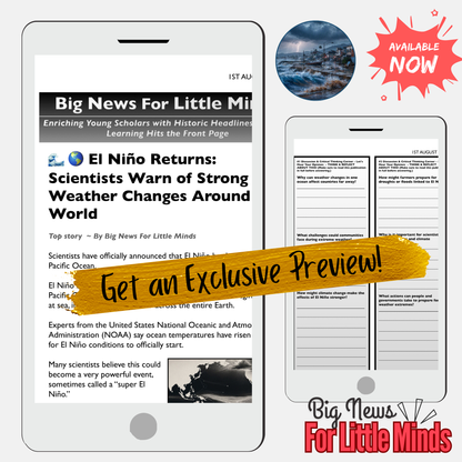 El Niño & Extreme Weather in 2026: Kids News Pack + Critical Thinking & Activities