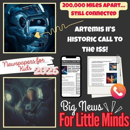 Artemis II Makes History with Space-to-Space Call with ISS! Kids Article Pack 2026