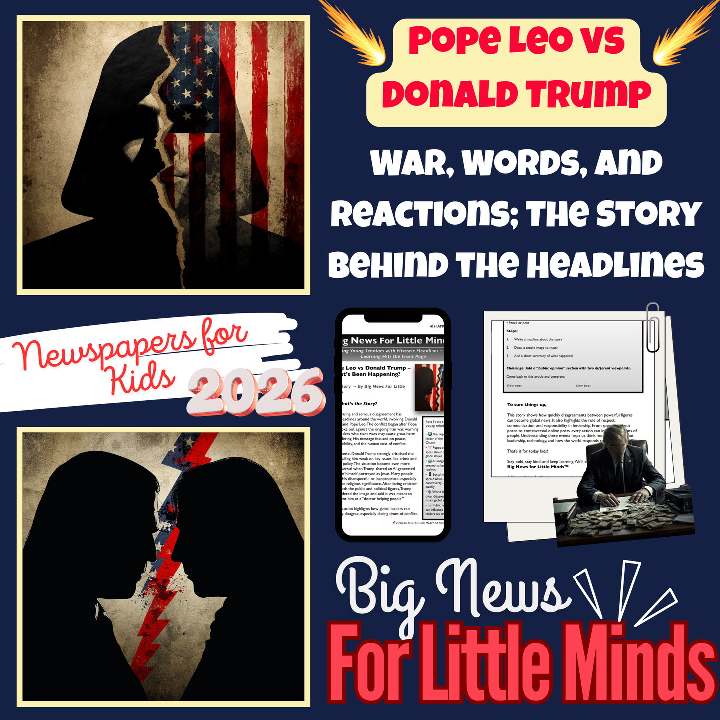 Controversy at the Top: Pope Leo & Trump Clash: Newspaper (Critical Thinking) Pack!