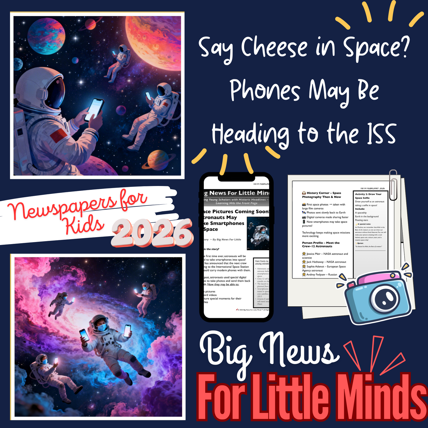 Space Selfies Coming Soon ~ Astronauts May Take Smartphones to Space! Kids News