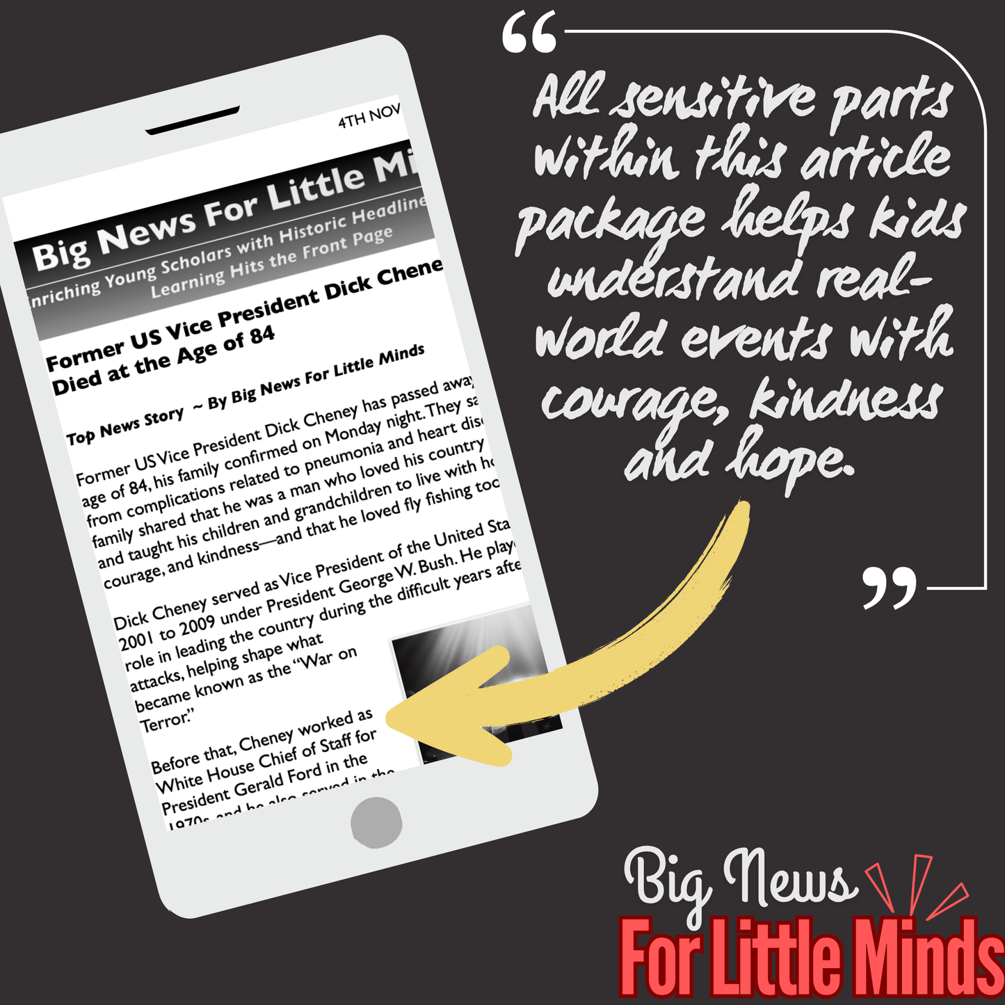 Former US Vice President Dick Cheney Passes Away at 84: Kids Article Pack & More!