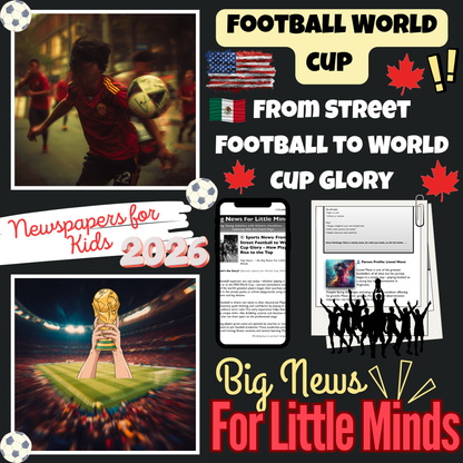 USA World Cup 2026: Journey Behind Every Player: Kids Article Package with Tasks!