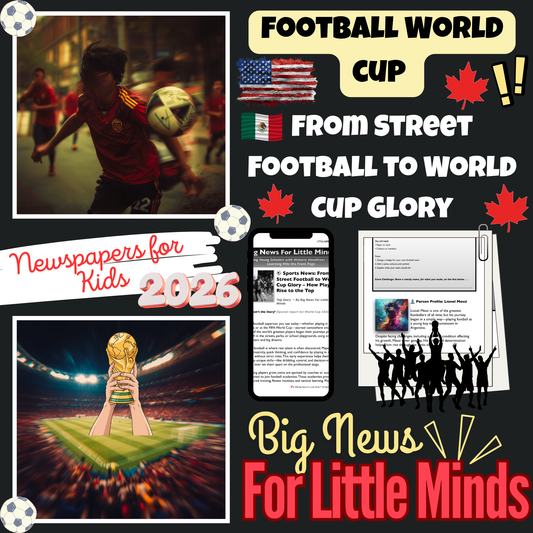 USA World Cup 2026: Journey Behind Every Player: Kids Article Package with Tasks!