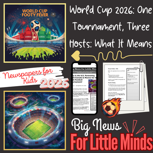 Football First Ever 3-Nation World Cup: 2026 Kids' Article Pack (USA, Canada & Mexico)