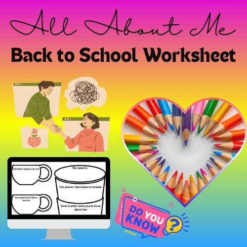 That’s My Cuppa Tea! "All About Me" Back-to-School Printable Worksheet & Freebie!