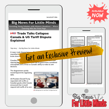 Trump, Carney & the Canada–US Tariff Dispute in August 2026: Kids News Pack