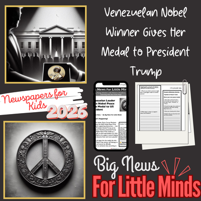 Venezuelan Leader Gives Nobel Peace Prize Medal to Trump: Kids News Pack