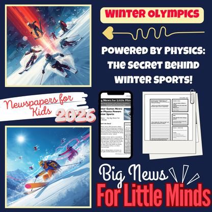 Physics of all Winter Sports, Winter Olympics Special Article Pack for Kids (Science)