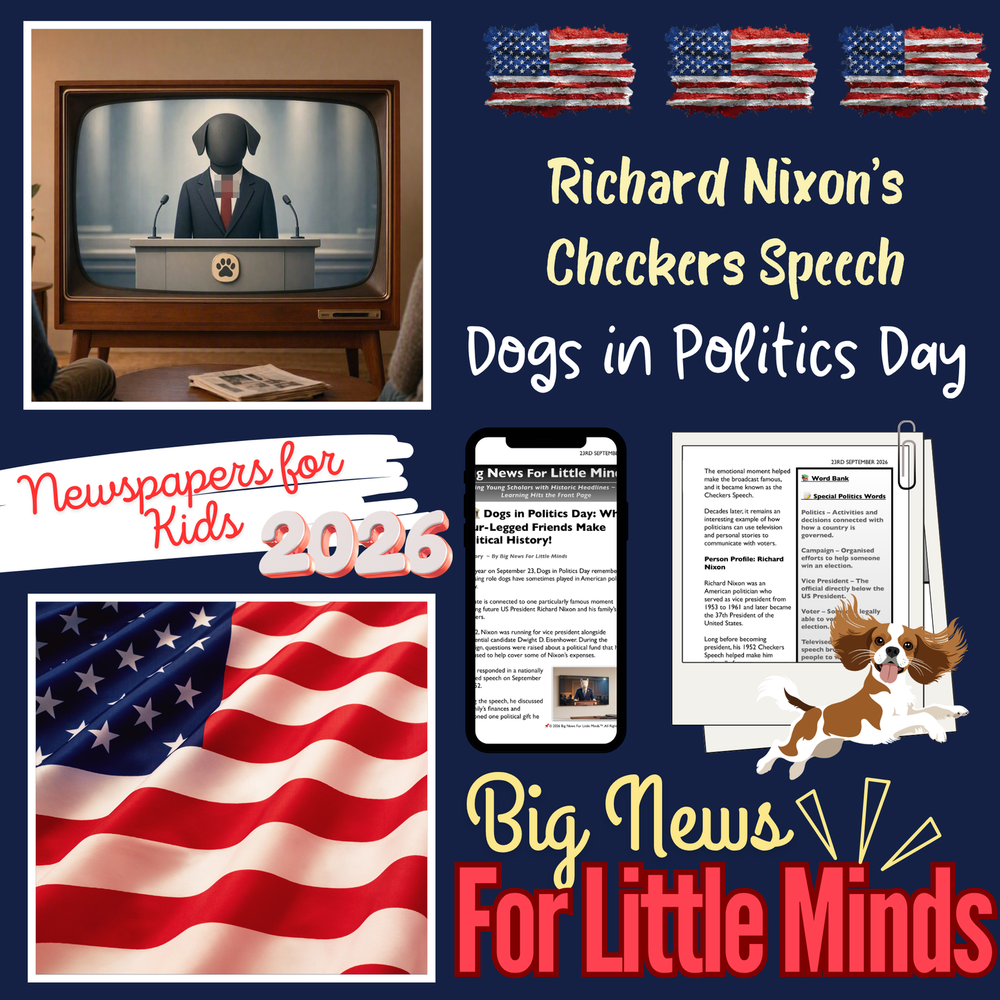 National Dogs in Politics Day: Richard Nixon & the Checkers Speech! Lesson Pack