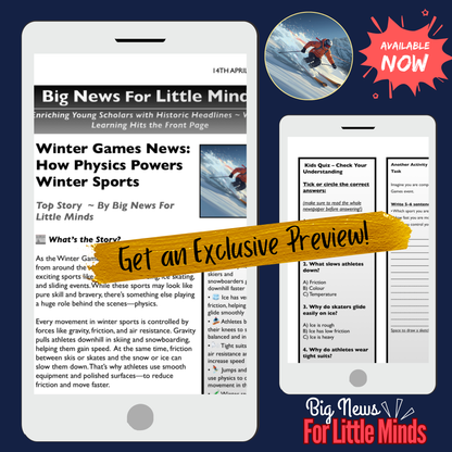 Physics of all Winter Sports, Winter Olympics Special Article Pack for Kids (Science)