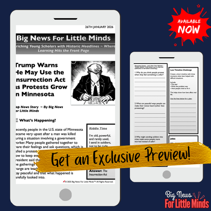 Trump, Protests and the Insurrection Act: Kids News Pack with Activities & Prompts!