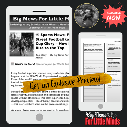 USA World Cup 2026: Journey Behind Every Player: Kids Article Package with Tasks!