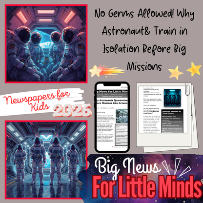 Why Astronauts Quarantine Before Missions Like Artemis II: Kids Article Pack & Freebies!