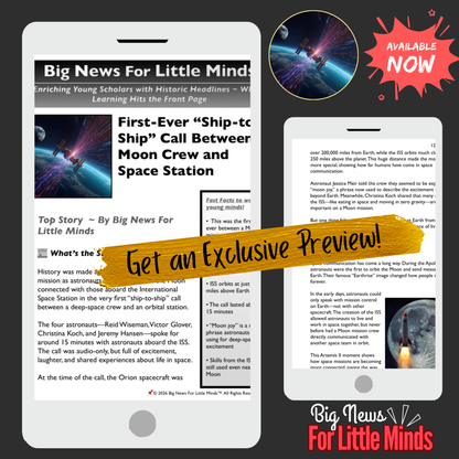 Artemis II Makes History with Space-to-Space Call with ISS! Kids Article Pack 2026