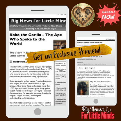 Koko the Gorilla: A Powerful Voice Beyond Words ~ Explained in No-prep Article Pack!