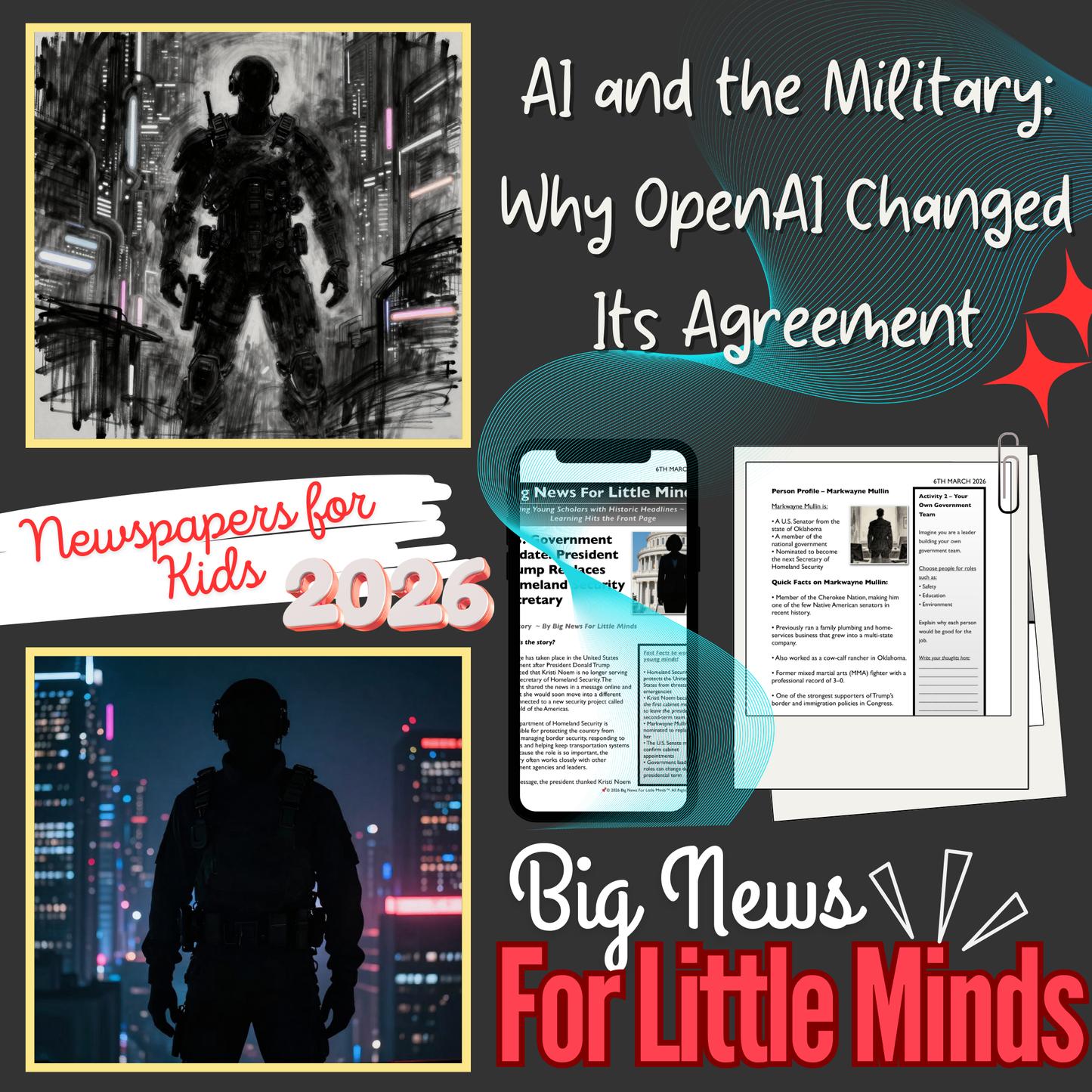 AI & Ethics: The Story Behind OpenAI Revises Military Deal: Kids Article Pack